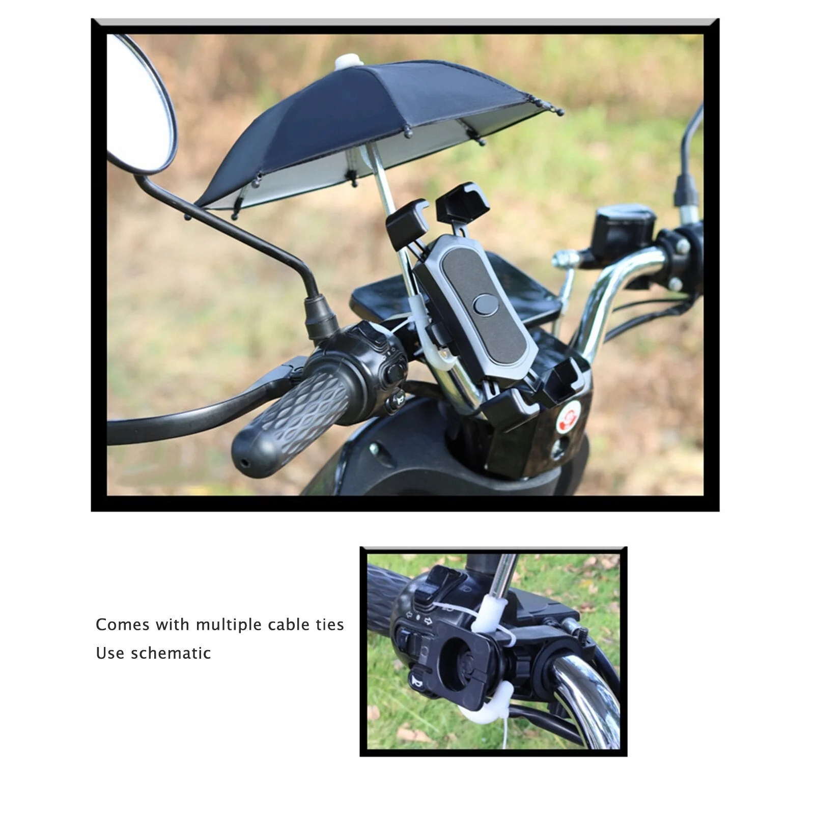 Mobile Phone Protector Mini Bike Umbrella - Image 3