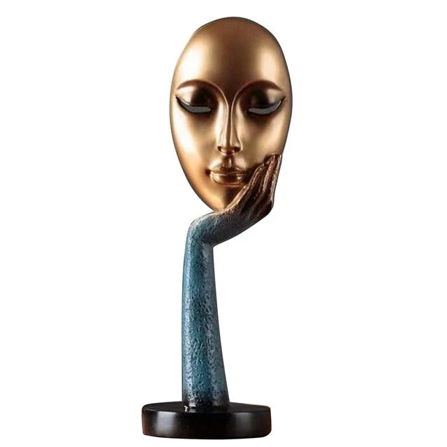 Modern Abstract Human Face Art Statue - Image 10