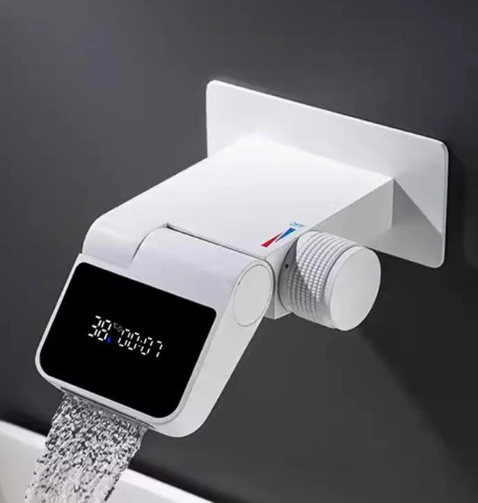 Modern Adjustable Flow Touchless LED Temperature Faucet - Image 5