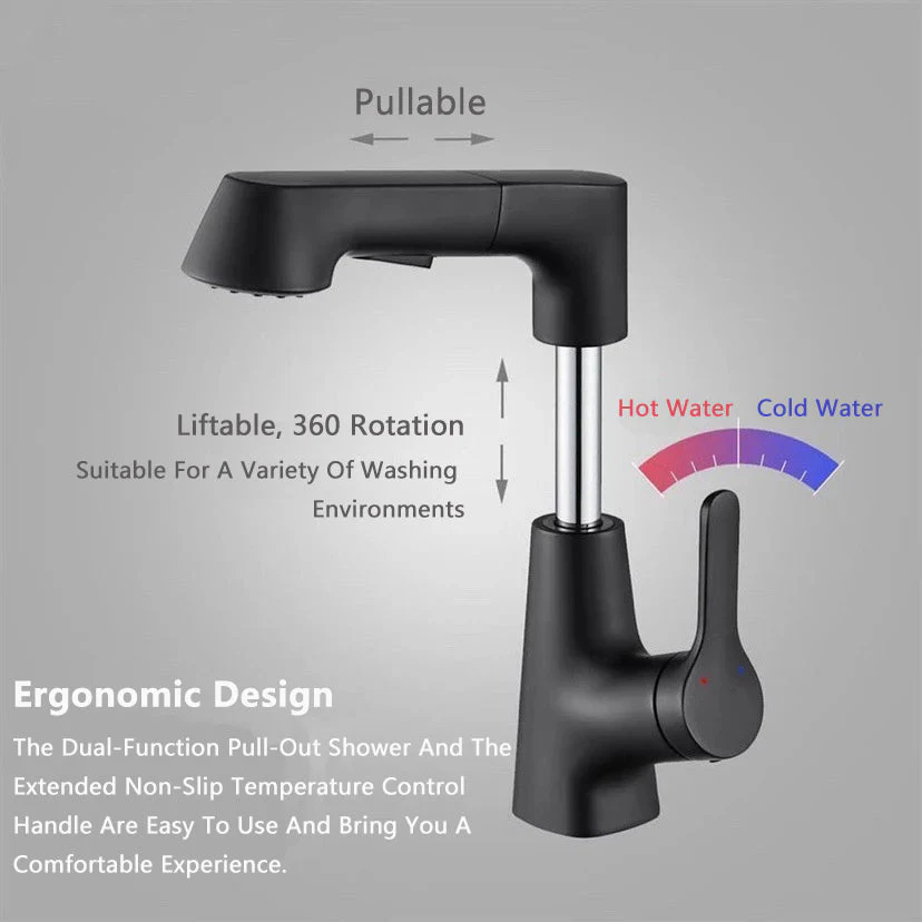 Modern Bathroom Telescopic Basin Waterfall Faucet - Image 4