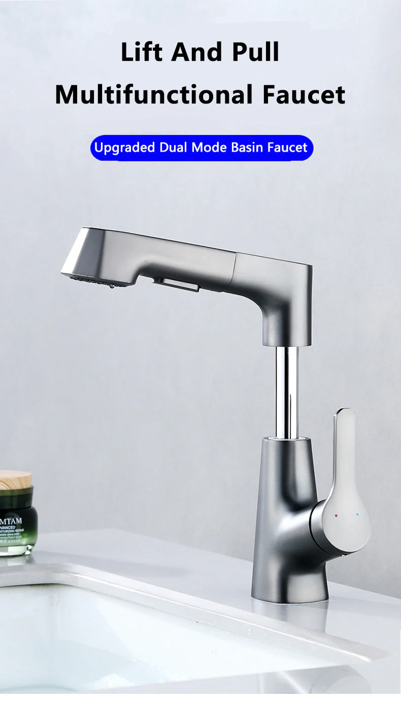 Modern Bathroom Telescopic Basin Waterfall Faucet - Image 9