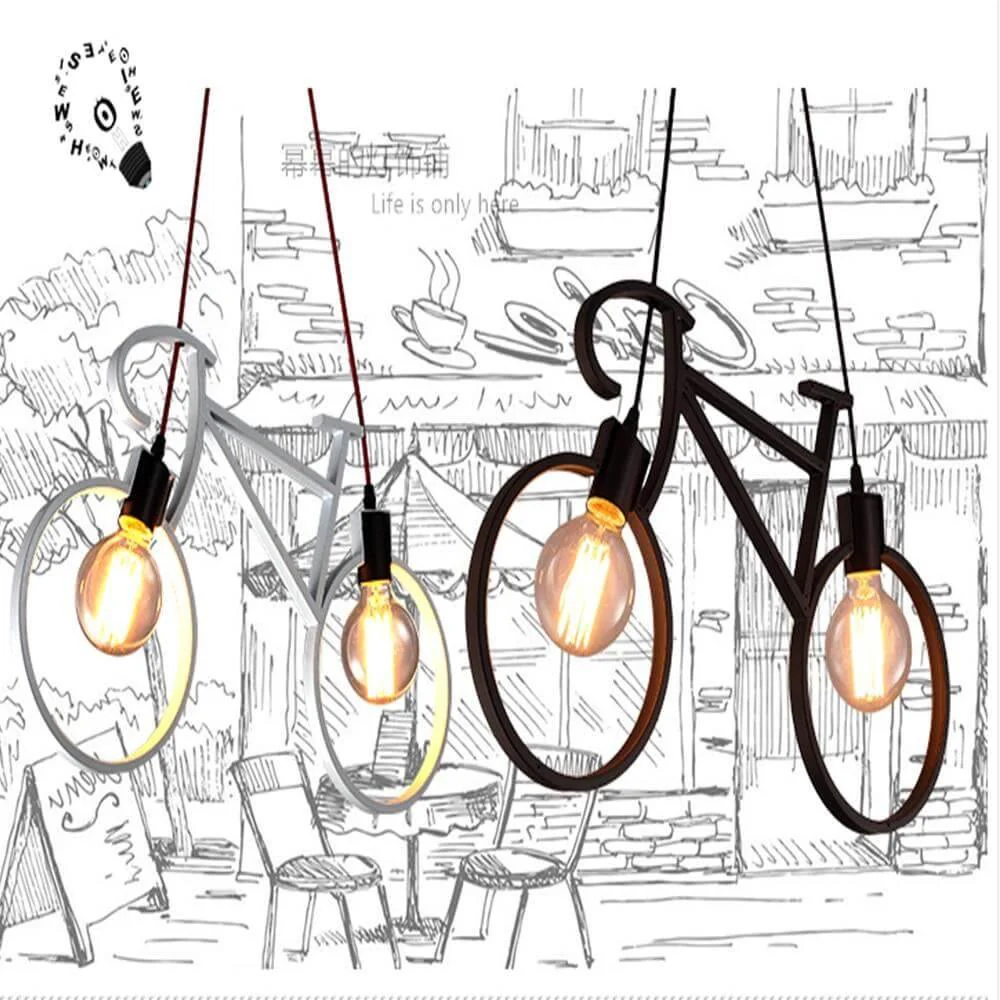 Modern Bicycle Nordic Style Droplight Chandelier Lamp - Image 2