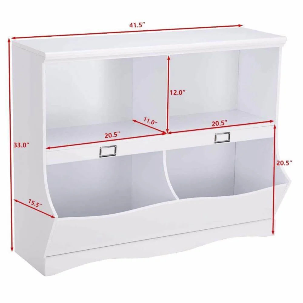 Modern Children Storage Bookshelf Bookcase Toy Organizer - Image 2