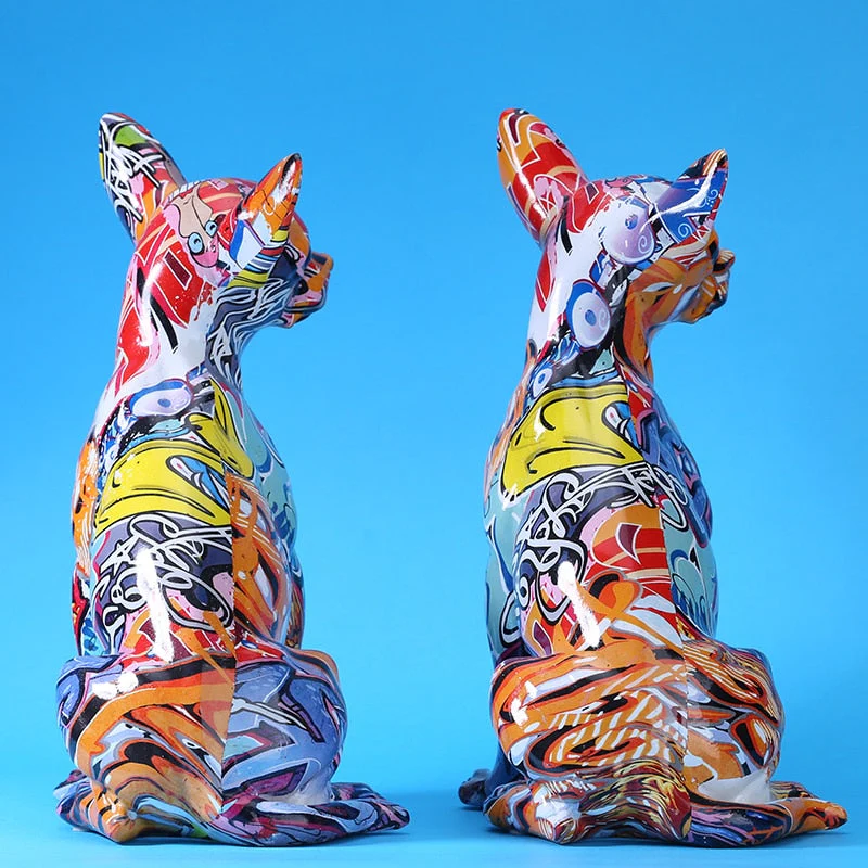 Modern Colorful Chihuahua Resin Dog Statue - Image 3