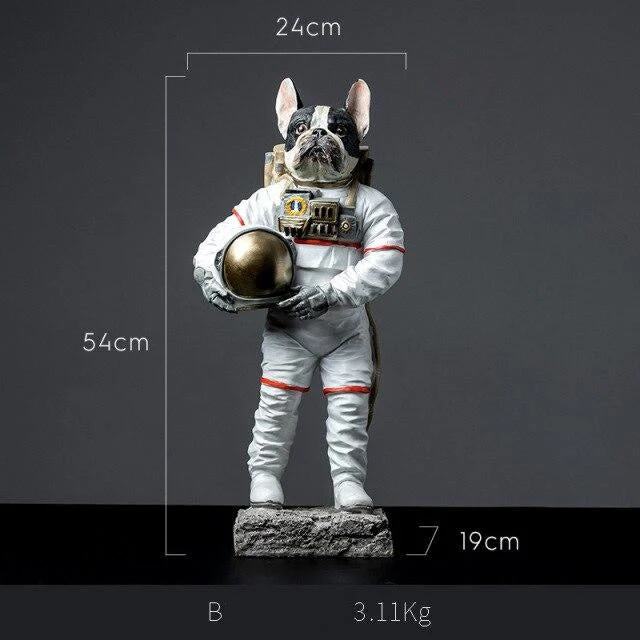 Modern Dog Astronaut Resin Figurine - Image 10