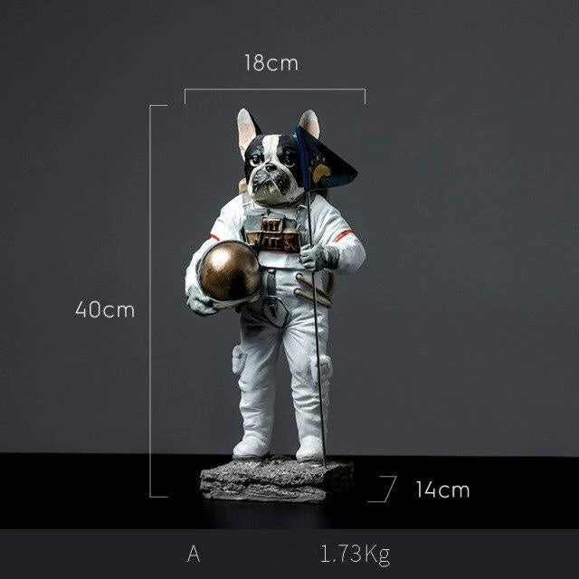 Modern Dog Astronaut Resin Figurine - Image 11