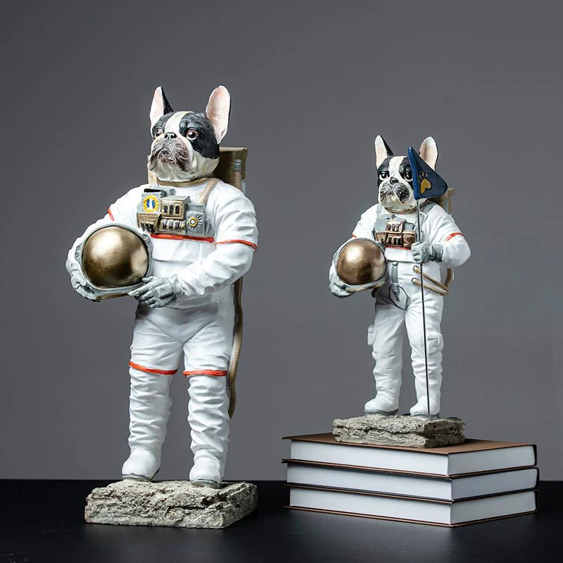 Modern Dog Astronaut Resin Figurine - Image 4