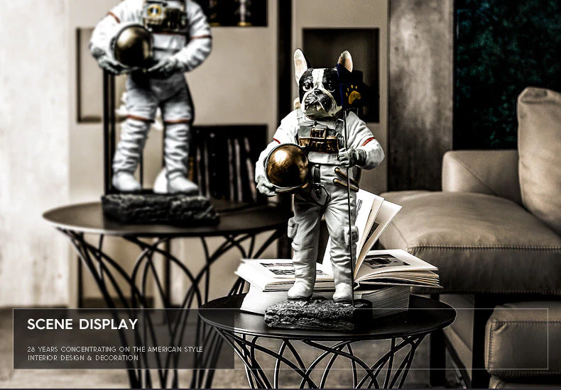 Modern Dog Astronaut Resin Figurine - Image 7