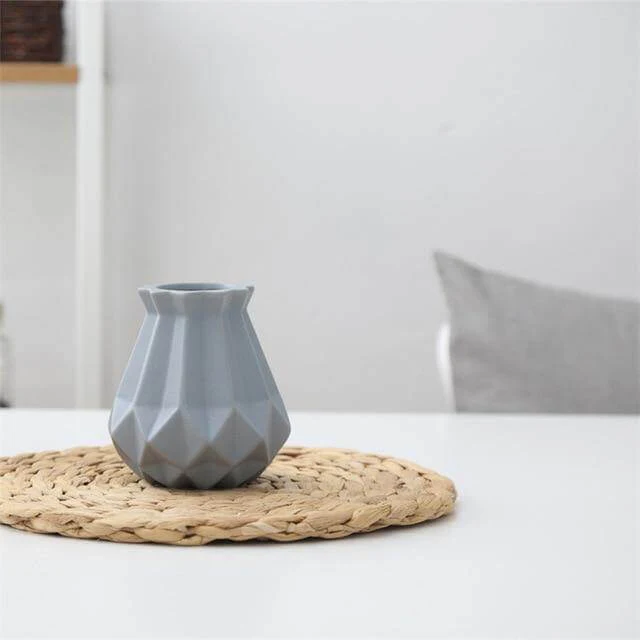 Modern Europe Brief Matt Diamond Porcelain Ceramic Vase - Image 18
