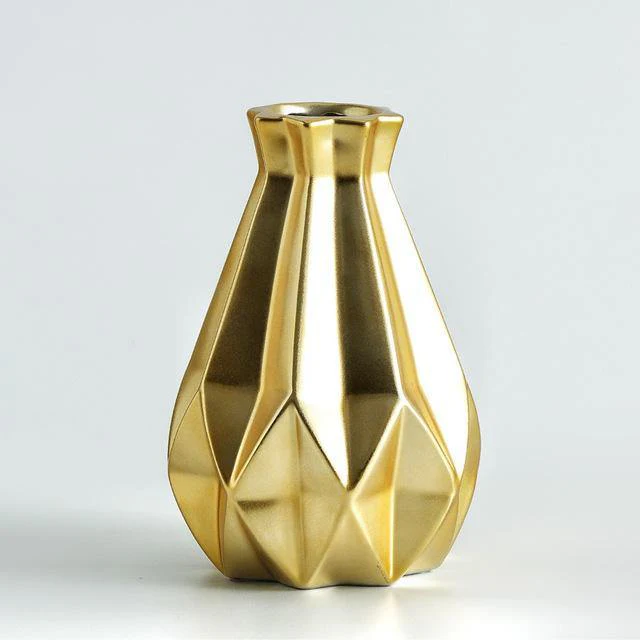 Modern Europe Brief Matt Diamond Porcelain Ceramic Vase - Image 19