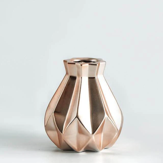 Modern Europe Brief Matt Diamond Porcelain Ceramic Vase - Image 26