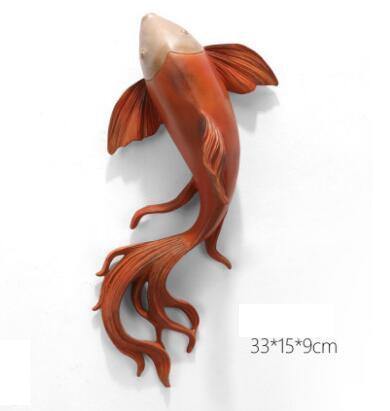 Modern Fengshui Resin 3D Wall Sticker Fish - Image 3