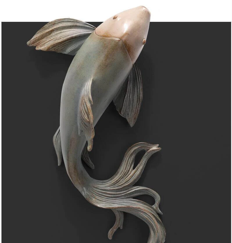 Modern Fengshui Resin 3D Wall Sticker Fish - Image 6