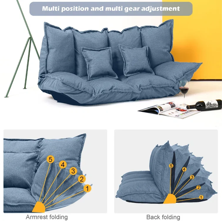 Modern Floor Reclining Japanese Futon Sofa Bed - Image 4