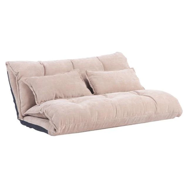 Modern Foldable PU Leather Leisure Floor Sofa Bed with 2 Pillows - Image 16
