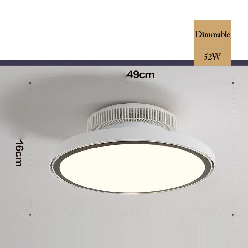 Modern Full Spectrum Invisible Blade LED Ceiling Fan Lamp - Image 7