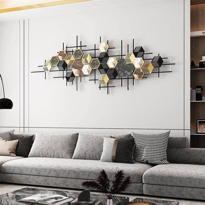 Modern Geometric Acrylic Shining Design Wall Decoration - Image 2