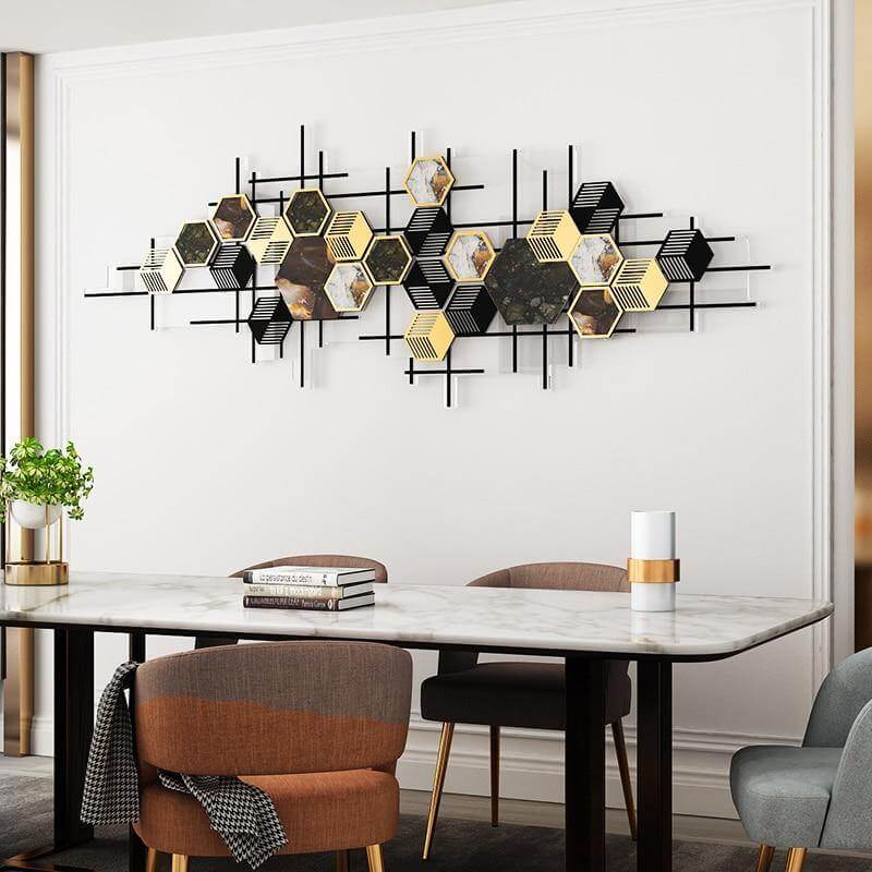 Modern Geometric Acrylic Shining Design Wall Decoration - Image 3