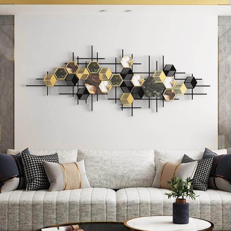 Modern Geometric Acrylic Shining Design Wall Decoration - Image 4
