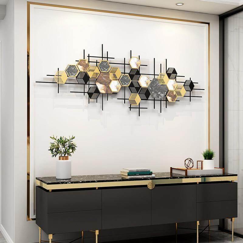Modern Geometric Acrylic Shining Design Wall Decoration - Image 6