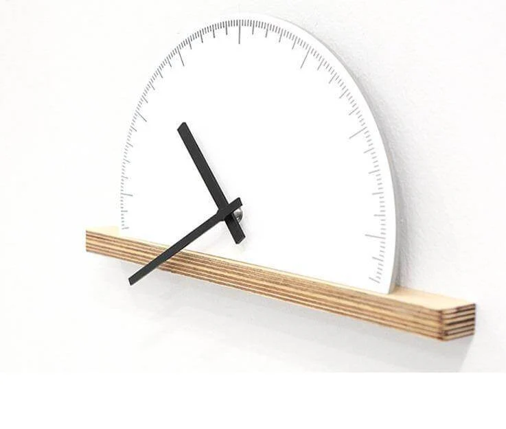 Modern Geometry Half Nordic Wall Clock - Image 5