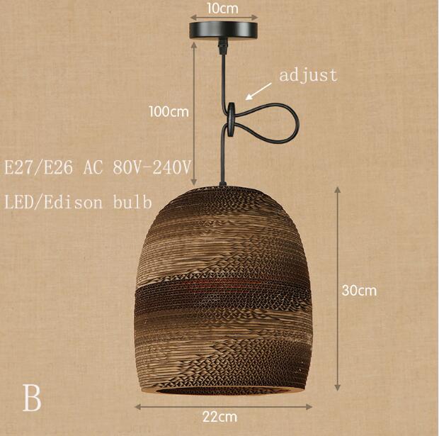 Modern Hanging Pendant LED Origami Paper Shade Lamp - Image 3