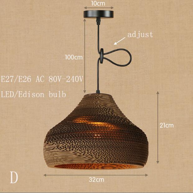 Modern Hanging Pendant LED Origami Paper Shade Lamp - Image 4