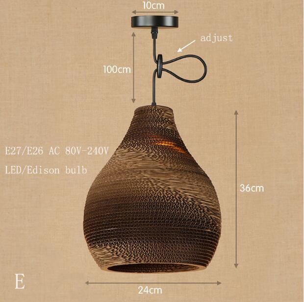 Modern Hanging Pendant LED Origami Paper Shade Lamp - Image 6