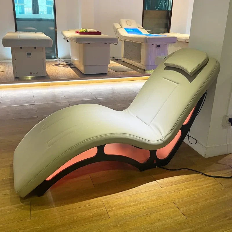 Modern Heated Massage LED Lighting Lounge Chair - Image 4