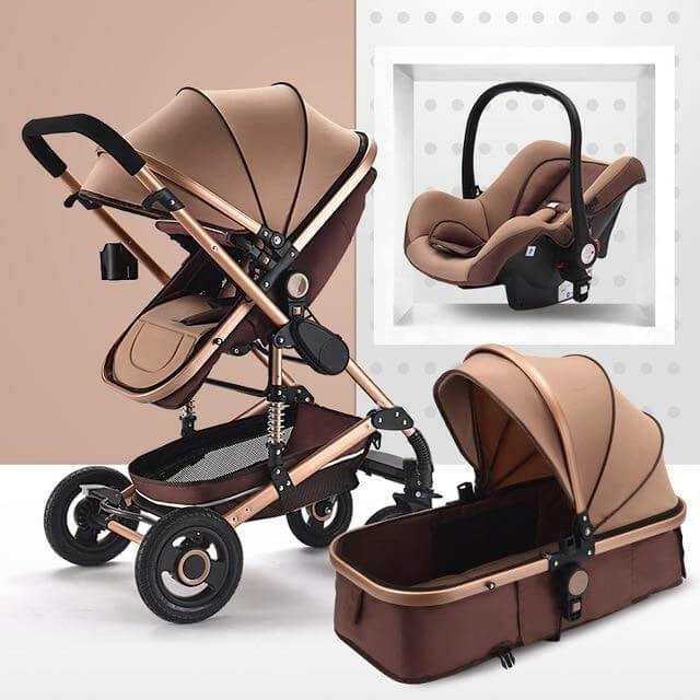 Modern High Landscape Multifunctional 3 in 1 Baby Stroller - Image 11