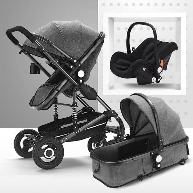 Modern High Landscape Multifunctional 3 in 1 Baby Stroller - Image 12