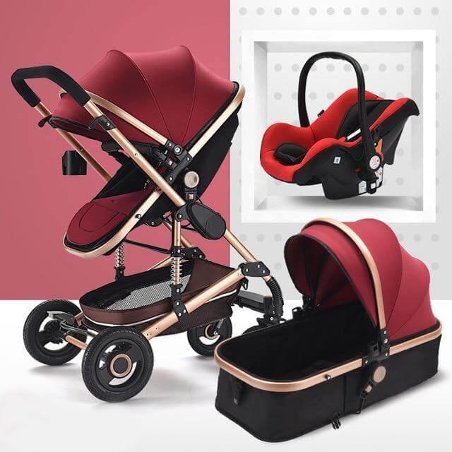 Modern High Landscape Multifunctional 3 in 1 Baby Stroller - Image 14