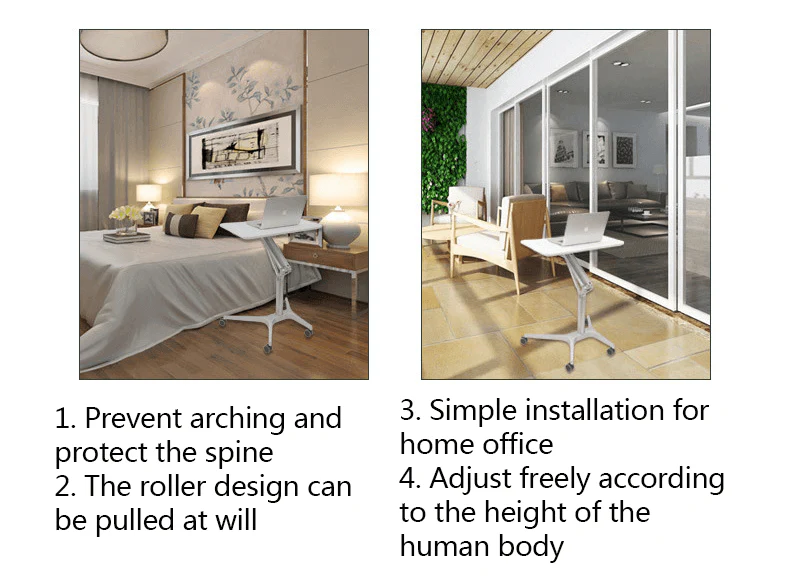 Modern Japanese Movable Adjustable Sit/Stand Desk - Image 9