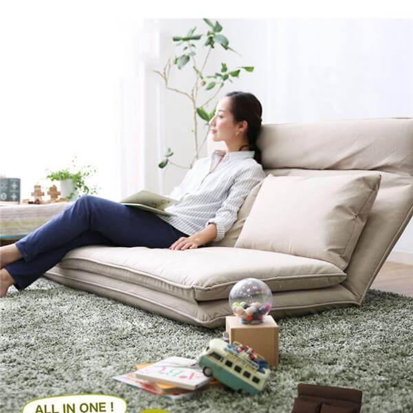 Modern Japanese Style Floor Legless Floor Futon Sofa - Image 4