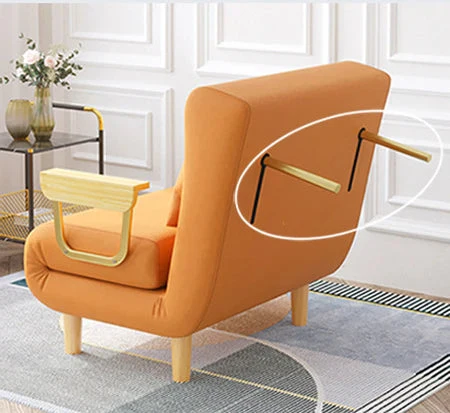 Modern Japanese Style Space Saving Foldable Single Sofa Bed - Image 2