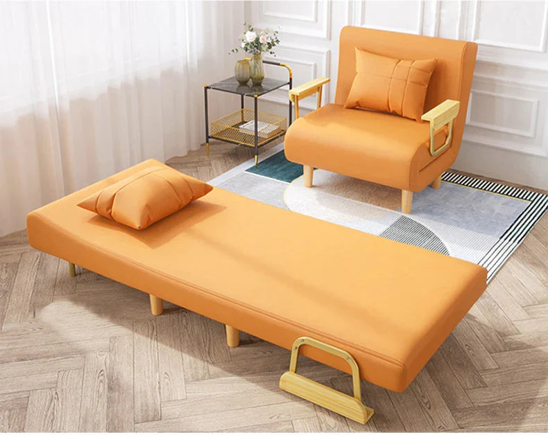 Modern Japanese Style Space Saving Foldable Single Sofa Bed - Image 4