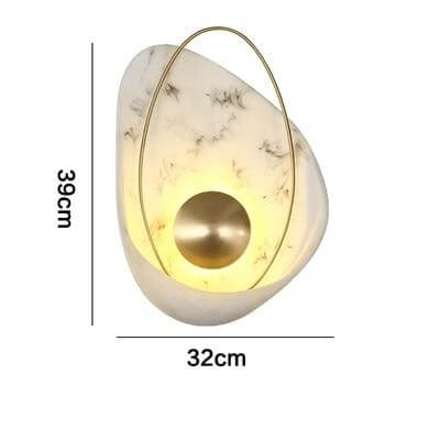 Modern Marble Shell Wall Lamp - Image 2