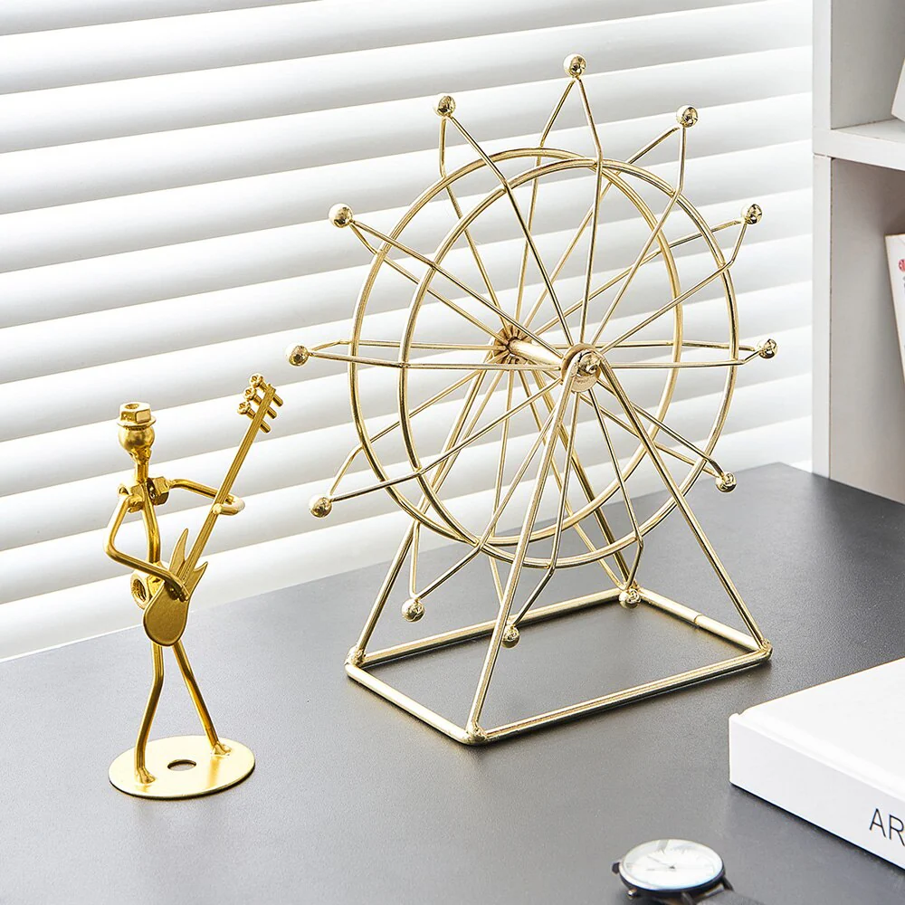 Modern Metal Rotating Home Office Decor - Image 3