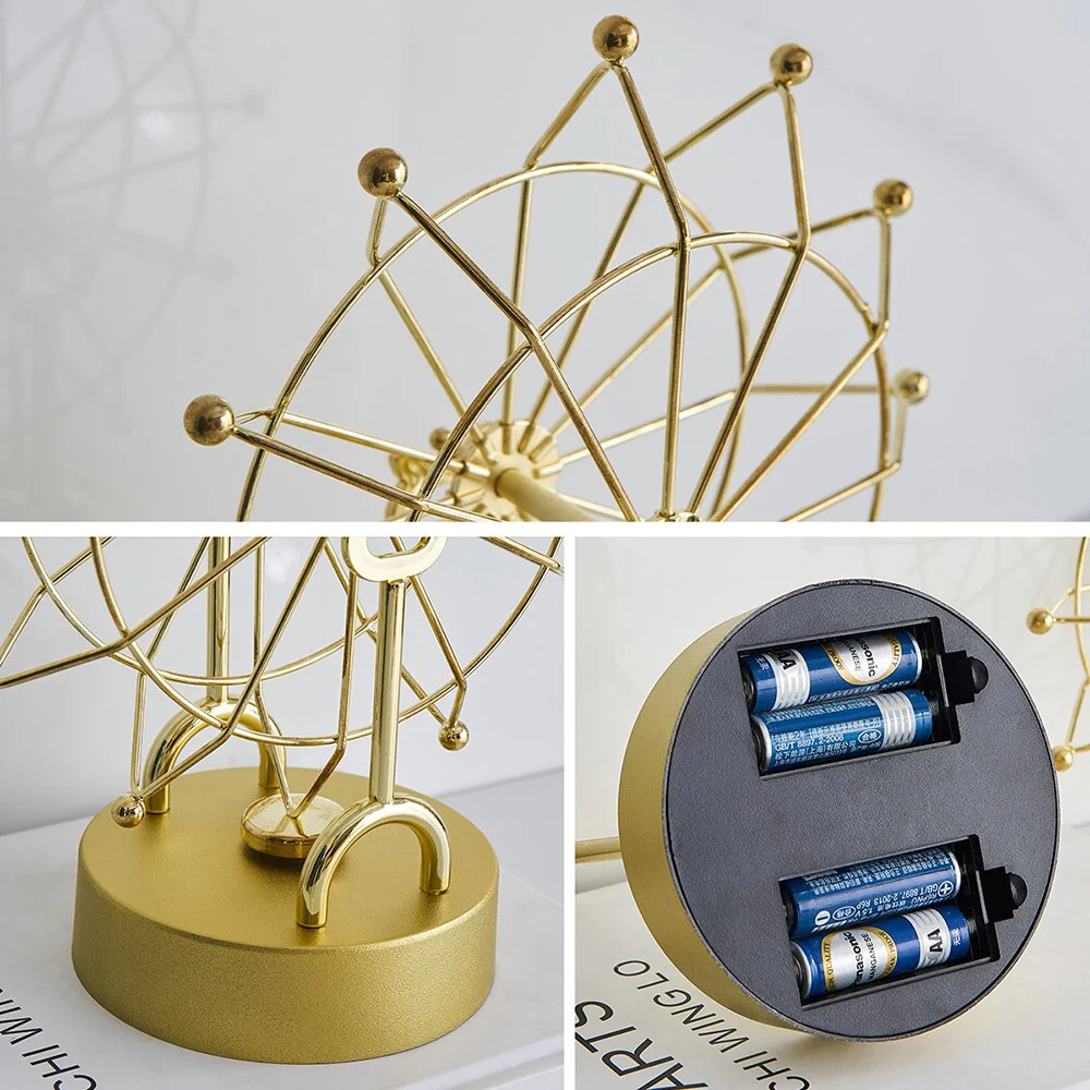 Modern Metal Rotating Home Office Decor - Image 5
