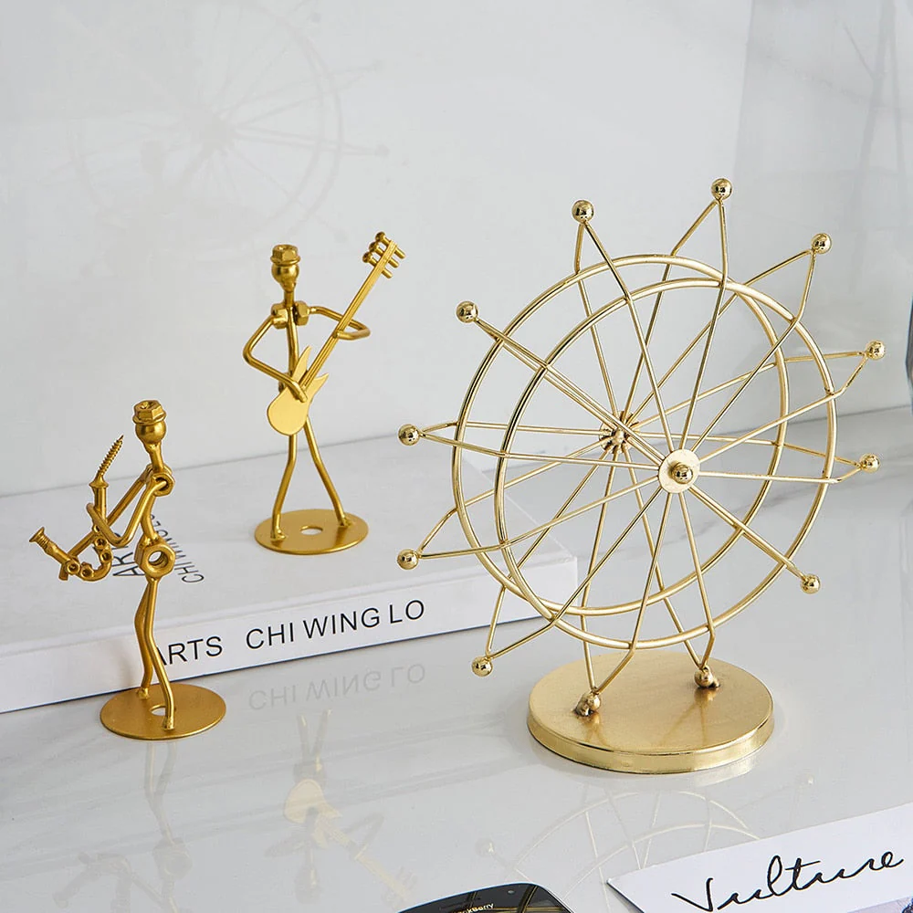 Modern Metal Rotating Home Office Decor - Image 6