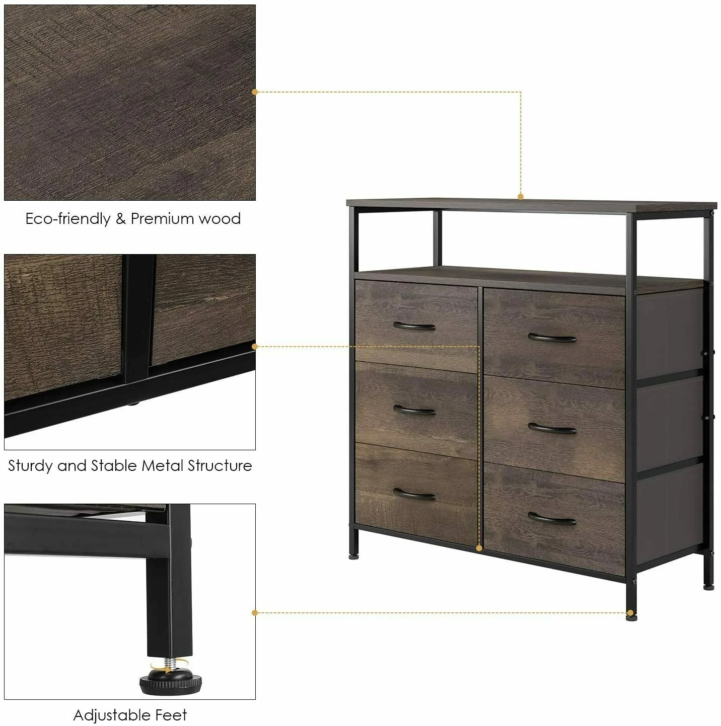 Modern, Mid-Century & Scandinavian Locke Tall Sideboard - Image 5