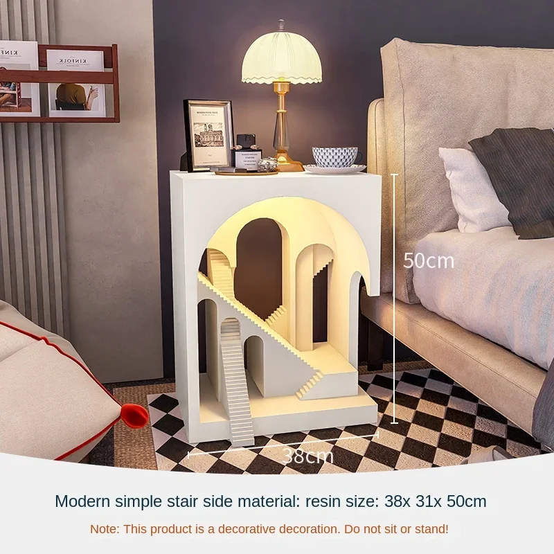 Modern Minimalist Sculpted Led Art Side Table - Image 6