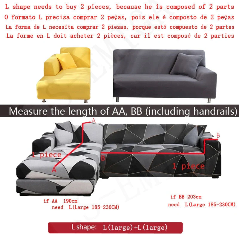 Modern Non-slip Colorful Elastic Sofa Cover - Image 3
