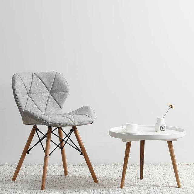 Modern Nordic Leather Wood Chair - Image 13