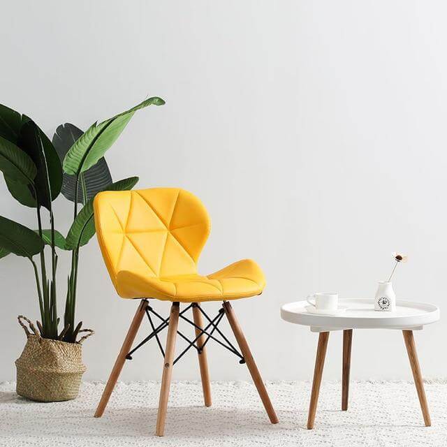 Modern Nordic Leather Wood Chair - Image 14