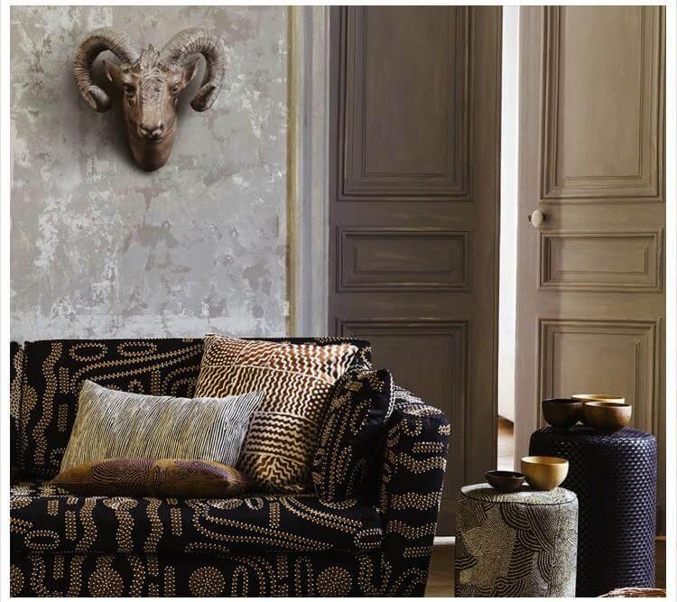 Modern Pure Handmade Hanging Moose and Sheep Head Decoration - Image 6