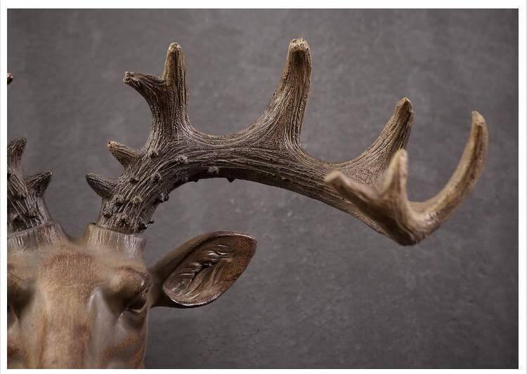 Modern Pure Handmade Hanging Moose and Sheep Head Decoration - Image 7