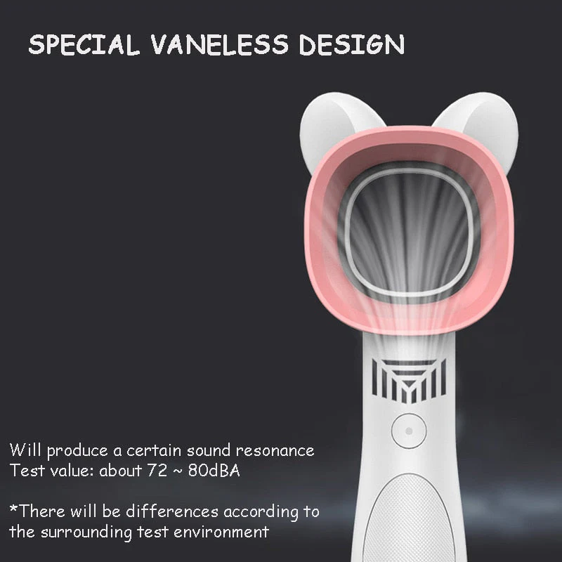 Modern Rechargeable Mini Cat Bladeless Fan - Image 3