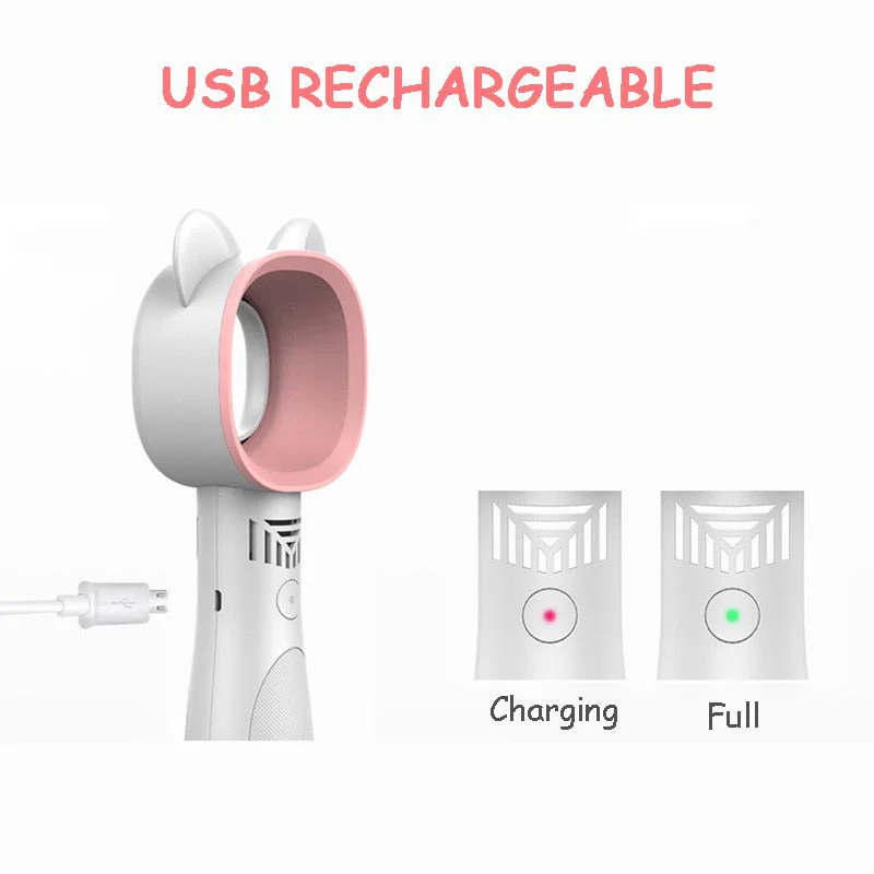 Modern Rechargeable Mini Cat Bladeless Fan - Image 5