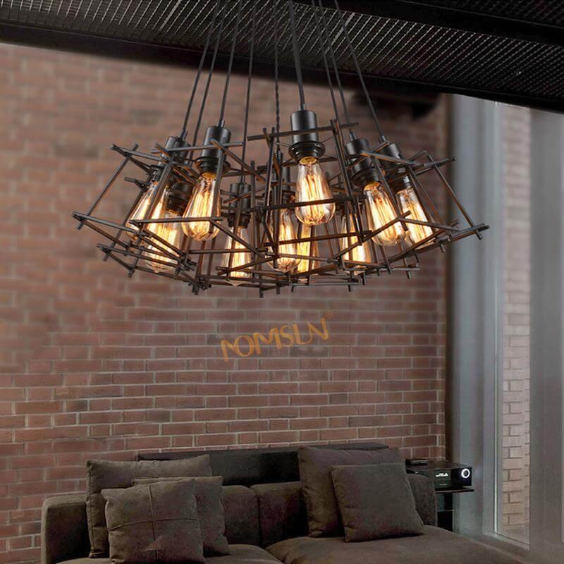 Modern Retro Iron Lamps Chandelier - Image 2